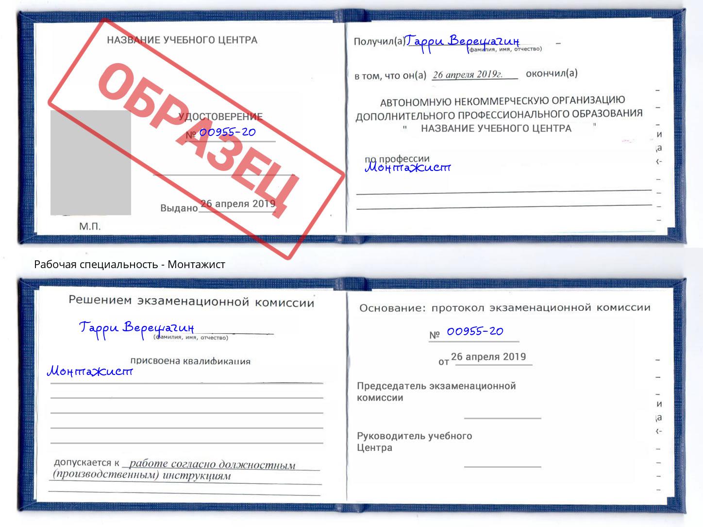 Монтажист Лесной